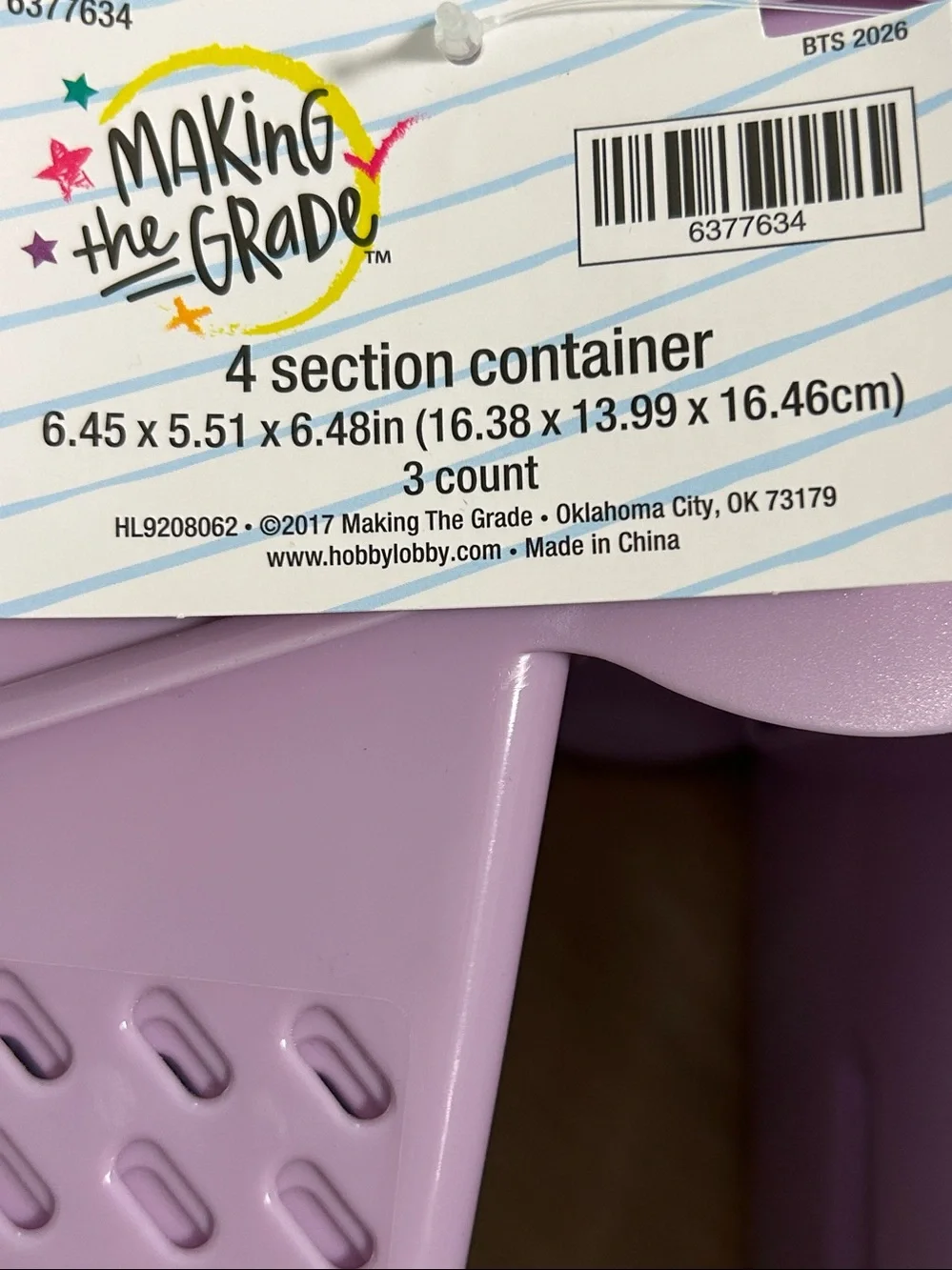 6-Count Storage Plastic Basket & Caddy Set-Light Purple-Gift Baskets Set- NEW